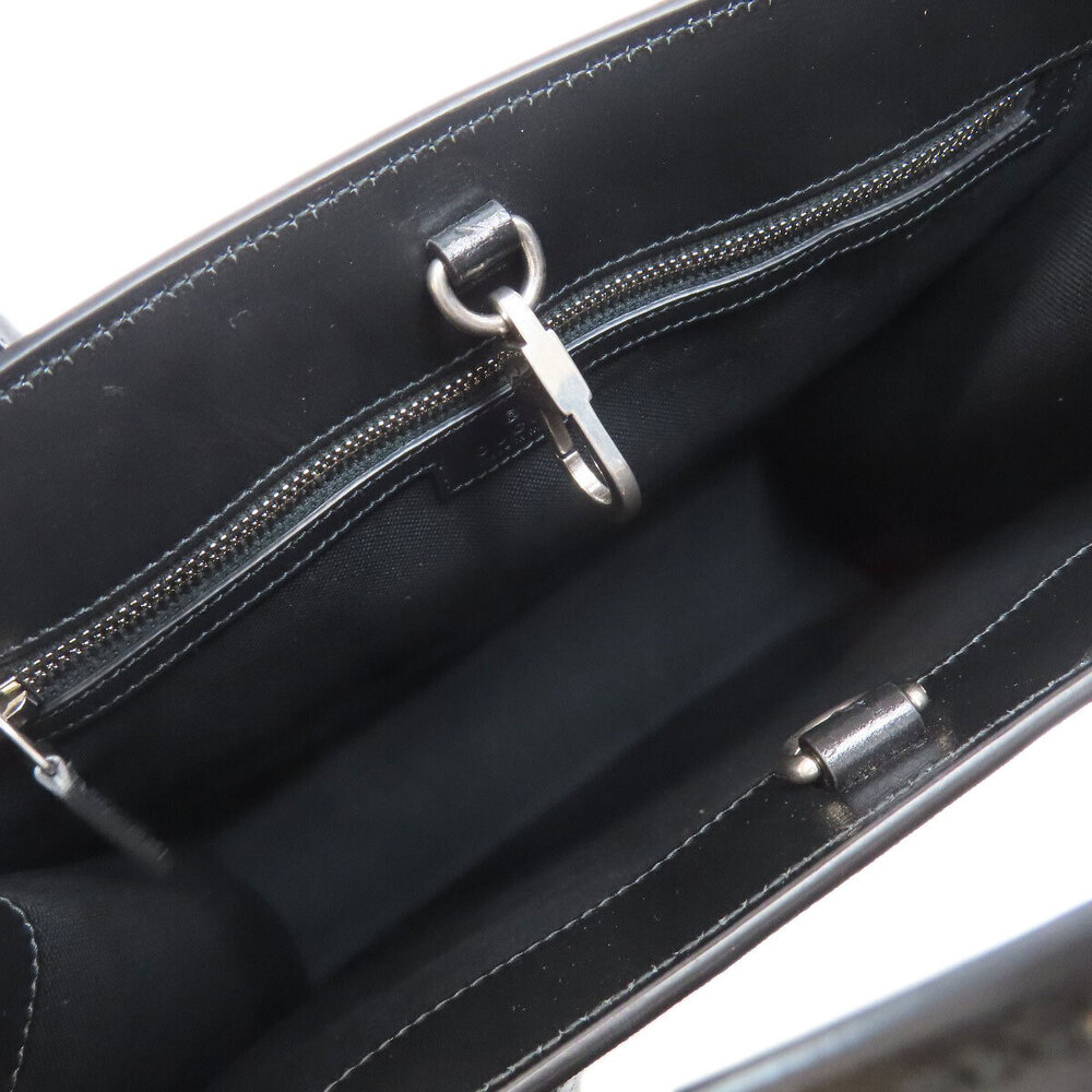 Gucci Interlocking Black Supreme Leather Tote with GG - Picture 5 of 11